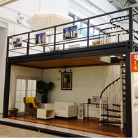 Imite — maison en bois, extension de luxe précommandée, en acier, avec escaliers et clôture, conteneur en verre pliable, villa, 20 pieds