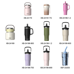 Tumbler a doppia parete da 30 once con Logo personalizzato senza BPA tazze in ceramica dal Design classico per il campeggio, l'utilizzo dell'acqua include la maniglia - Product Image 2
