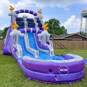 15ft 16ft trượt nước bơm hơi juegos inflables Para fiestas trượt nước thương mại sử dụng trượt bơm hơi - Product Image 4