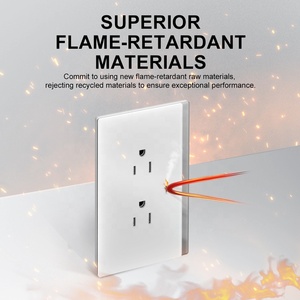 118H loạt mô hình mới đôi 3 cực ổ cắm với PC và Tempered Glass bảng điều chỉnh cho Nam Mỹ thị trường treo tường ổ cắm - Product Image 5