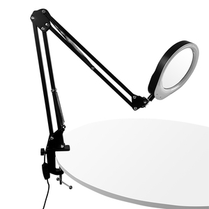 โคมไฟแว่นขยายโลหะและพลาสติกอุตสาหกรรม 10 เท่า พร้อมไฟวงแหวน LED - Product Image 2