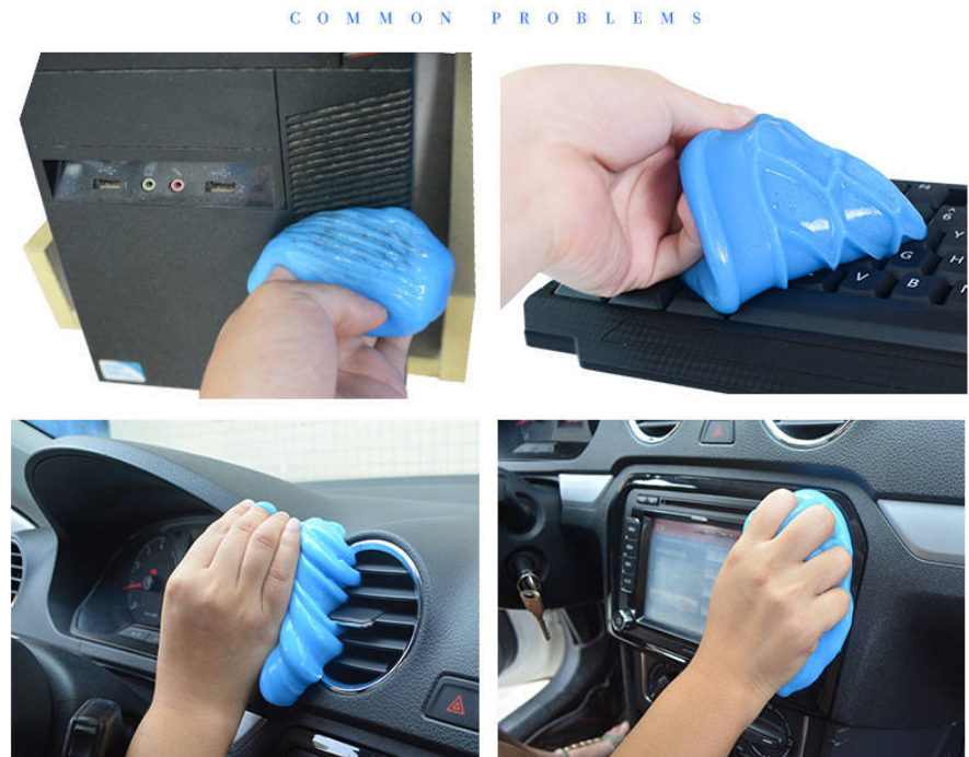 5 Pezzi Gel Pulizia Per Tastiera E Auto – Slime Riutilizzabile Per PC, Laptop, Interni Auto, Prese D'Aria, Rimuove Polvere E Briciole Al 97%
