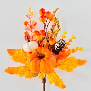 Decoraciones Navideñas de Otoño, Hojas de Arce, Ramas de Árbol con Calabazas Artificiales - Product Image 5