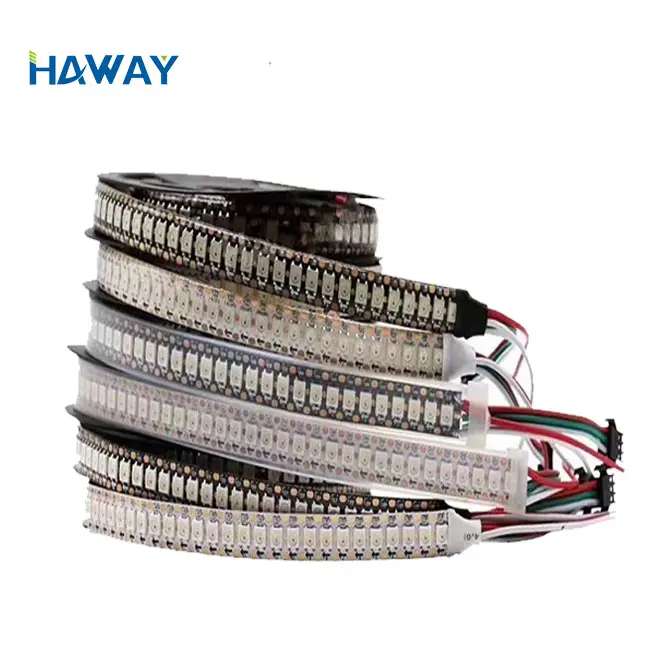 WS2812b 주소 지정 가능 144 LEDs RGB LED 스트립 DC5V LED 픽셀 스트립