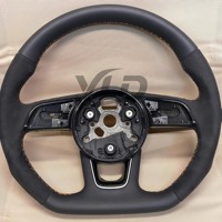 Volant sport noir personnalisé YLD en cuir perforé/fibre de carbone pour Audi B8/B9/R8/Q5/Q3/A3/A5/A4/MK3/TTRS/TTS