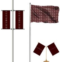 Drapeau double face en polyester personnalisé de haute qualité publicité extérieure intérieure Noël Nouvel An Retour École Pâques Diwali