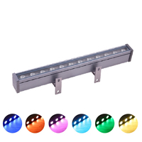 Lámpara LED de Pared para Exteriores RGB IP65, Precio de Fábrica OEM, 10/24/36/48W, Cuerpo de Aluminio, Control DMX, CRI 80, Regulable, Garantía de 3 Años, 50000