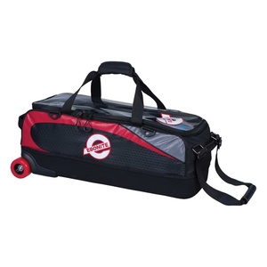 brunswick A brand-new, personalized three-ball roller bowling <b>bag</b> featuring a shoe compartment and multiple <b>accessory</b> pockets - Product Image 2