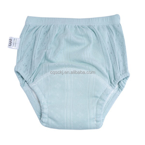 Pantaloni da allenamento per pannolini traspiranti in puro cotone per bambini e bambine, pannolini a prova di perdite sottili per l'estate, mutande tascabili - Product Image 5