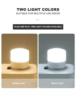 Lampe de nuit LED USB à alimentation CC au design rustique Blue Label et ampoule rechargeable pour chargeur mobile