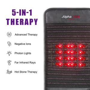 Luxuryade A900 Amethyst Jade Photon Red Light Therapy <strong>Mini</strong> PEMF Mat Bio Health Care Far Infrared <strong>Rays</strong> Heating Massage Mattress - Product Image 5