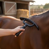 Grattoir à sueur pour le nettoyage des brosses et peignes de toilettage équin, pour kit de toilettage de chevaux