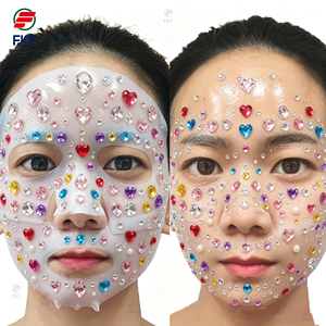 Masque facial en gelée de collagène <span class=keywords><strong>bio</strong></span>, personnalisé avec logo, marque privée, effet liftant, gel transparent, masque de nuit, décoré de pierres précieuses, vente en gros - Product Image 1