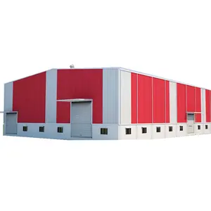 Steel Construction Building Prefabricated Office Building With Workshop For Sale