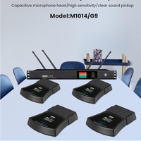 Microphone sans fil à condensateur avec suppression du bruit, connecteur XLR, modèle de bureau en métal et plastique pour usage en conférence