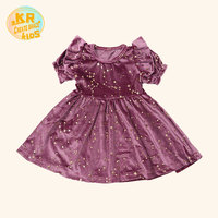 Robe d'été pour enfant fille, motif occidental tendance, respirante, design étoiles, pour les fêtes