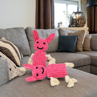 Nouveauté 2026 : Jouets interactifs pour animaux de compagnie en peluche avec corde, modèles lapin, chat, canard, rat, résistants aux morsures, jouets couineurs pour chiens – Vente en gros