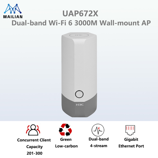 H3C UAP672X Industrial-Grade Wi-Fi 6 Outdoor AP 2.975Gbps IP67 PoE Low-Radiation Outdoor