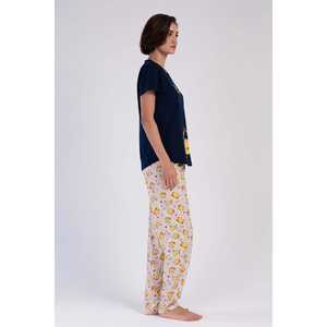 Ensemble de pyjama ovale à col rond et manches courtes pour femme, durable, avec fermeture boutonnée, taille élastique, logo personnalisable pour la maison, MOQ 2 pièces - Product Image 2