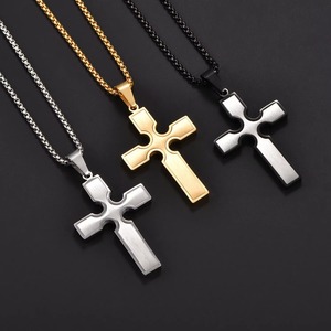 Religious Stainless Steel <b>Cross</b> Jesus Chain Amulet Jewelry <b>Men</b> Hip Hop Prayer Charms Women <b>Pendant</b> Necklace - Product Image 6