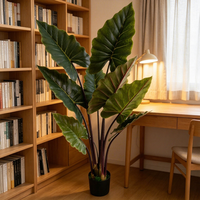 Offre Spéciale : Plantes Artificielles Décoratives pour Mariages – Alocasia et Faux Plantes Oreilles d'Éléphant en Plastique – Accessoires de Décoration pour Noël, Pâques et la Maison