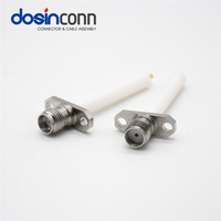 Connecteur SMA femelle personnalisé de haute qualité à 2 trous avec broche centrale longue