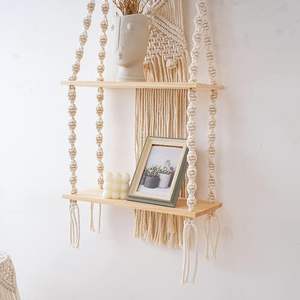 Accueil Décoration Boho Cintres décoratifs pour plantes <span class=keywords><strong>Étagère</strong></span> murale suspendue en macramé - Product Image 5