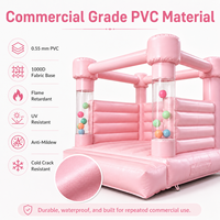 Château gonflable rose personnalisé pour événements commerciaux, location de château gonflable pour fêtes d'anniversaire d'enfants, événements en plein air