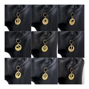 JXX <b>Fashion</b> <b>Drop</b> <b>Earring</b> 24K Gold Plated <b>Earring</b> Custom Wholesale High Quality Supplier Kiribati Letter Charm Dangle <b>Earring</b> - Product Image 1