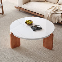 Nouvelle table d'appoint en bois massif de style nordique italien 2026, petite table basse pour appartement, maison, chambre, balcon