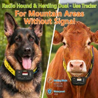 Combo de Radio de Caza Impermeable con Doble Posicionamiento, Collar GPS Ajustable para Equipos de Caza en Campo Abierto