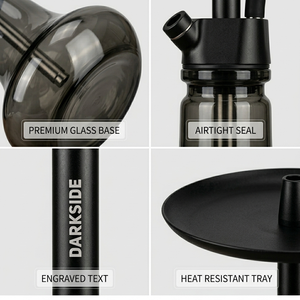 Ensemble Chicha DARKSIDE, Ensemble Chicha <span class=keywords><strong>Intro</strong></span> DARKSIDE, Nouvelle Chicha de Luxe avec Verre, Narguile DARKSIDE, Sheesha, Shisha, Chicha - Product Image 4