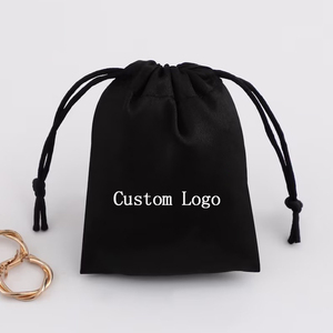 Wholesale Velvet Drawstring Pouch for <b>Perfume</b> Dust Proof Packaging Custom Logo Printing Available Small White Necklaces Rings - Product Image 1