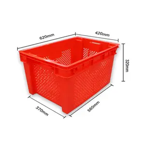 Lebensmittelqualität quadratischer Plastikkorb Aufbewahrungsbeutel Gemüsekorb