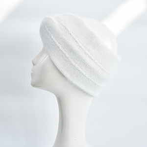 Bandeau élastique doux et moelleux personnalisé, large et croisé, en <span class=keywords><strong>laine</strong></span> tricotée duveteuse pour l'hiver, de luxe, vente en gros pour femmes - Product Image 2