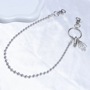 Cadena de cintura y cuerpo yueli de aleación de zinc con colgante de mano de fantasma de Halloween, estilo Hip Hop, color blanco K, de una sola vuelta, productos en stock - Product Image 4