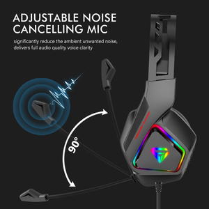 Tai Nghe Trùm Tai Rgb Có Dây Cho Game Thủ Cáp Chống Ồn Cho Nam Anc Tai Nghe Chơi Game Pc <span class=keywords><strong>Usb</strong></span> Aux Tai Nghe Chơi Game PS Có Micrô - Product Image 3