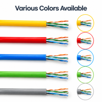 Câble LAN Cat5e 24AWG UTP pour réseau intérieur, câble Ethernet 100 MHz, conducteur CCA, paire torsadée non blindée pour bureau et domicile