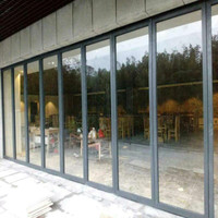 Modern Design School Conference Room Operable Movable Sliding Partition Foldable Office Glass Wall System Hall Villa Living Room