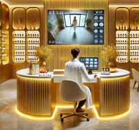 Comptoir de bar de style buffet moderne et luxueux pour supermarché, hôtel et boîte de nuit avec bande LED étanche