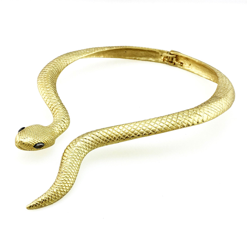 Collana Girocollo Argentea Con Ciondolo Serpente E 3 Perline - Catena 40+5 Cm, Minimal, Per Donne E Ragazze - 6