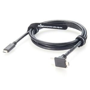 Kabel USB 3.1 Tipe C dengan Pengunci Sekrup, Male ke Male, Sudut 90 Derajat, untuk Kamera Industri, Sistem Sensor Visi Mesin - Product Image 4