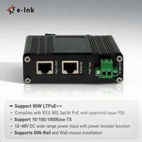 Injecteur PoE industriel Gigabit haute puissance 802.3bt pour applications industrielles -40 ° C à 80 ° C