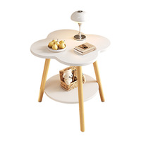 Table basse moderne minimaliste pour salon et chambre à coucher avec espace de rangement, plateau en bois et pierre artificielle, meubles pour la maison