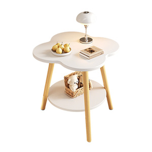Tavolino da Caffè Moderno e Minimalista per Soggiorno e Camera da Letto con Spazio di Archiviazione, Piano in Legno e Pietra Artificiale, Arredamento per la Casa - Product Image 5