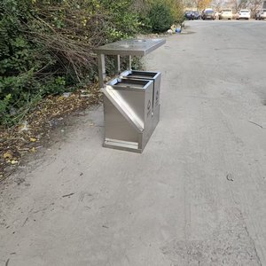 Contenedor de Basura de Acero Inoxidable para Exteriores, 85x45x96 cm, Contenedor de Reciclaje para Calles y Áreas Turísticas - Product Image 3