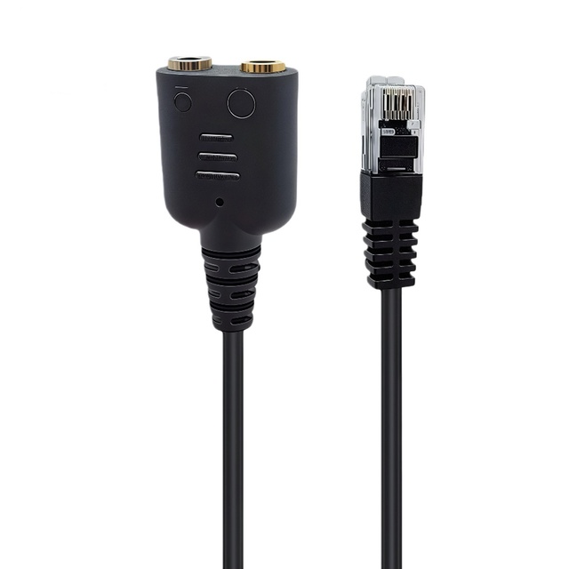 RJ9 to 3.5mm Headsets Splitter Adapter Cable RJ9 4P4C