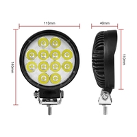 Feux de travail LED pour voiture Zhenxin, ronds, 39W, 12 LED, 6000k, feux antibrouillard auxiliaires, phare modifié, ajustement universel