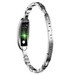 Bijoux intelligents à la mode, moniteur de fréquence cardiaque Android, podomètre, moniteur de sommeil, télécommande, réveil, acier inoxydable, étanche IP68, TFT - Product Image 2