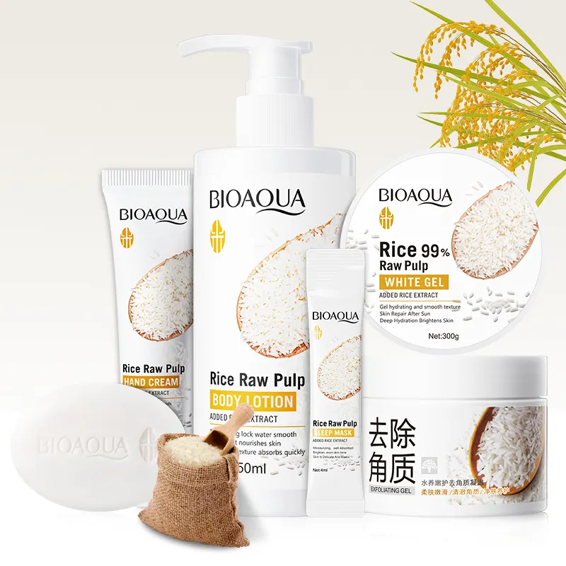 BIOAQUA Top Selling Organic BROWN Rice Skin Care Product Moisturizing Exfoliating Facial Gel Handmade Soap Sleep Facial Mask